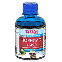 Чорнило WWM GI-490C для Canon Pixma G1400/2400/3400 Cyan 200г Водорозчинні (C49/C)