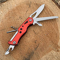 Мультитул (многофункциональный походный нож) MS001GR Красный