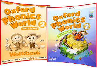 Oxford Phonics World 2. Student's Book+Workbook. Комплект книг з англійської мови. Підручник+Зошит. Oxford