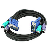 Кабель KVM VGA + 2*PS/2 1.5м новый