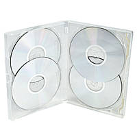 Коробка Бокс для 4 DVD дисков 14mm Clear DVD box 14mm прозрачный