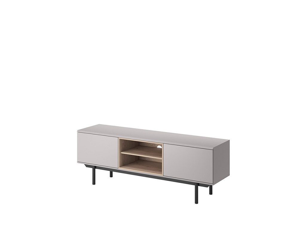 Тумба під ТБ IRTV150 Inox сірий/гікорі джексон Piaski, фото 1