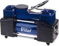 Компрессор автомобильный ViTOL К-72 150 psi 25 А 90 л 2 цилиндра, шланг 5 метров