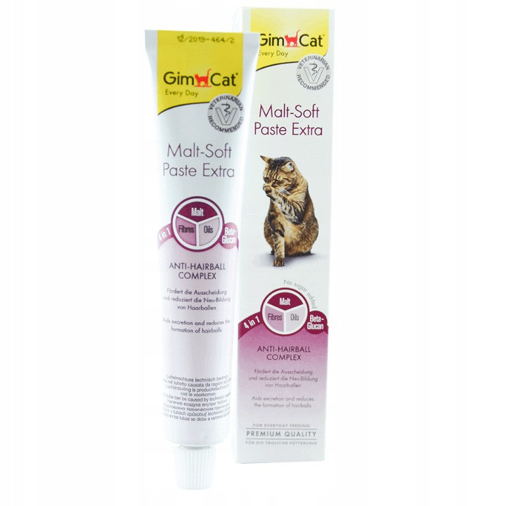 GimCat Malt Soft Extra 50г Паста для кошек от образования комков шерсти в пищеварительном тракте - фото 3 - id-p1744261785