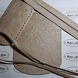 Клапан для рюкзака "Пташки". Колір Слонова кістка, фото 4