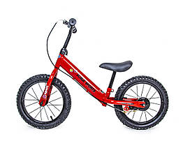 Дитячий велобіг із ручним гальмом Scale Sports 14" Червоний Колір, біговел на надувних колесах для дітей