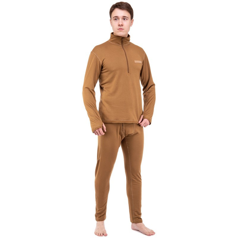 Комплект термобілизни чоловічої термобілизна Zelart Tactical 28-11 розмір L (48-50) Khaki, фото 1