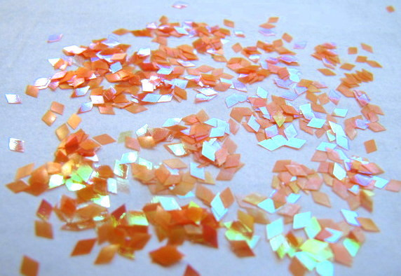 Плівка для ефекту "Бите скло" порізана у колбочках помаранчева, фото 1