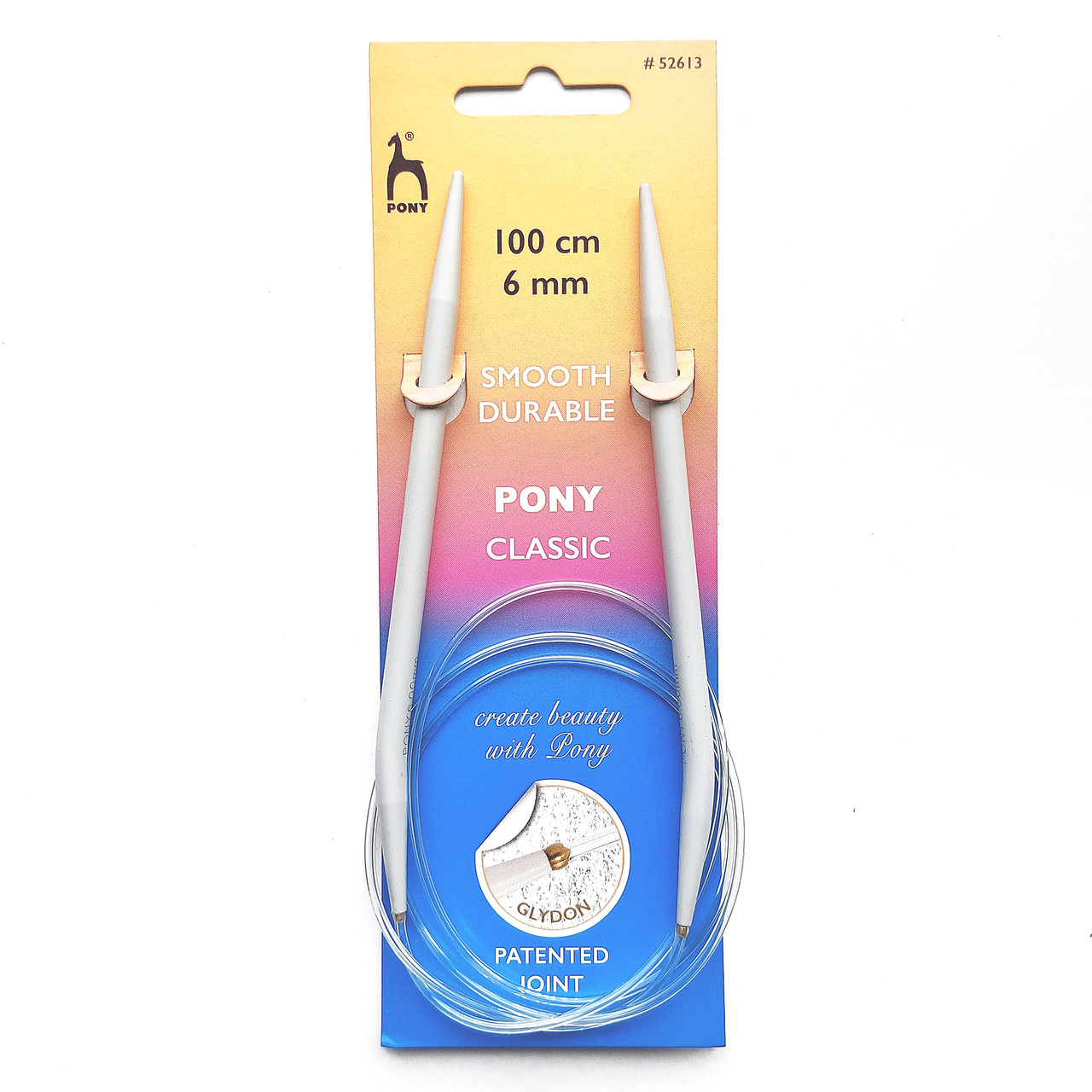 Спиці Pony кругові 6 мм 100 см з алюмінію з тефлоновим покриттям 52613