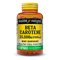Beta Carotene 25,000 IU Mason Natural, 100 софтгель