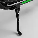 Двоколісний самокат Corso JT 01019 з великими надувними колесами 12 дюймів, від 3 років, Чорно-зелений, фото 4