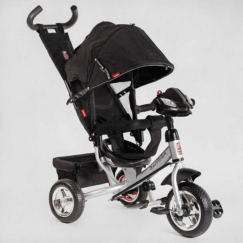 Дитячий велосипед триколісний із ручкою Best Trike 6588 / 77-607, колеса піна та музична фара