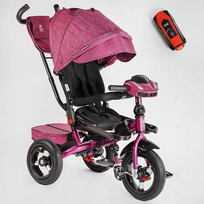 Дитячий велосипед триколісний з батьківською ручкою Best Trike 6088 F — 355-39 з надувними колесами