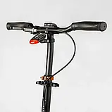 Двоколісний самокат прогулянковий Best Scooter 79740 Жовтогарячий, з колесами PU 230/200 мм, з фарою, до 100 кг, фото 5