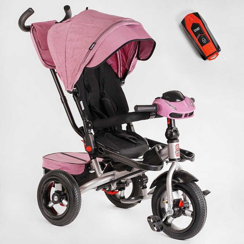Дитячий велосипед триколісний з батьківською ручкою Best Trike 6088 F — 290-88 з надувними колесами