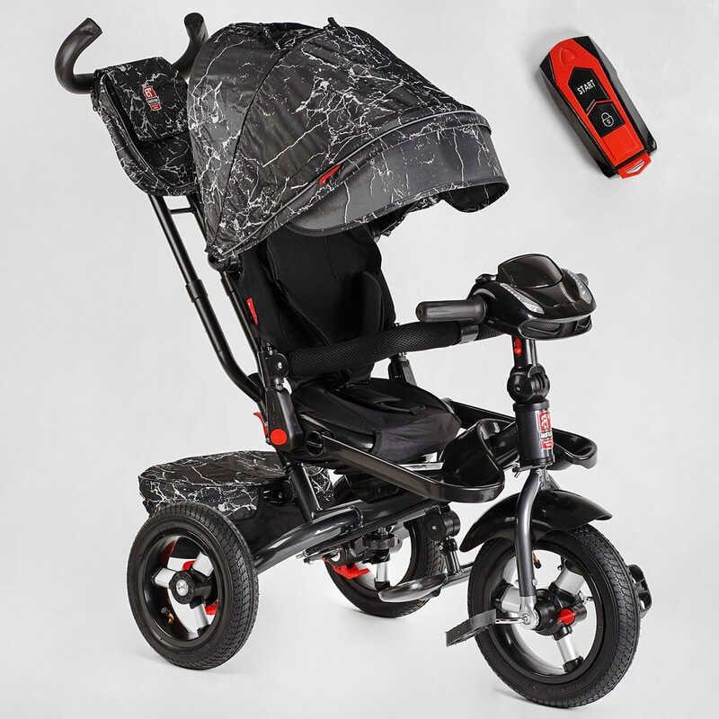 Дитячий велосипед триколісний з батьківською ручкою Best Trike 6088 F — 611-33 з надувними колесами, фото 1