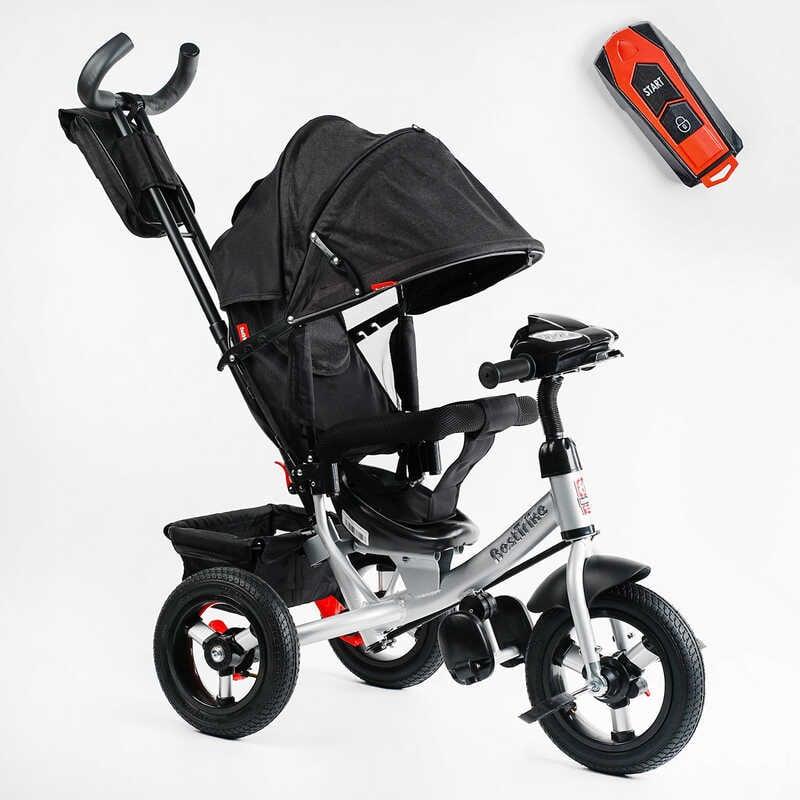 Дитячий триколісний велосипед з батьківською ручкою Best Trike 3390 / 14-622 з надувними колесами та з фарою з, фото 1