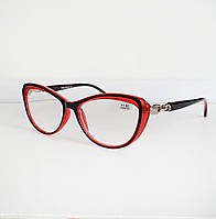 Окуляри жіночі для зору, з діоптріями, коригувальні з білою лінзою +2,00