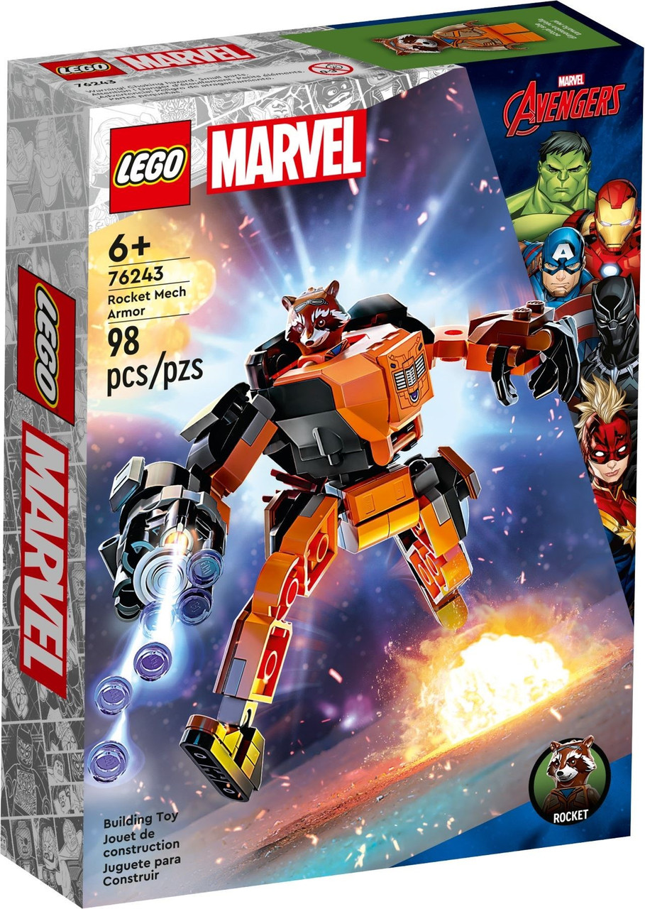 Лего Супергерой Робоброня Єнота Ракети Lego Super Heroes 76243
