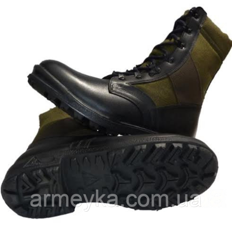 Берцы baltes jungle boots черный/олива кожа/ткань Оригинал Германия - фото 1 - id-p1712477919