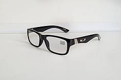 Окуляри чоловічі для зору, з діоптріями, корригувальні з білою лінзою +0,75