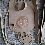 Затяжка (затяжка) для рюкзака або торби. Колір Слонова кістка, фото 4