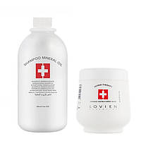 Ловьен Маска для сухих и поврежденных волос 500мл Lovien Intensive Repairing +Шампунь с минеральным маслом 1л