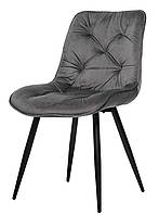 Стілець із м'якою оббивкою на металевих ніжках Плітто m-48 колір Сірий VetroMebel