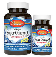 Рыбий жир Супер Омега-3 норвежский (Norwegian Super Omega-3) 1200 мг 100+30 капсул