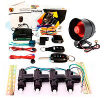 Сигнализация Cyclone X6 и центральный замок на четыре двери комплект с сиреной.