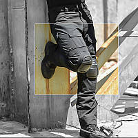 Защитное снаряжение тактические защитные наколенники налокотники Han-Wild GEN2 Black на тактическую одежду