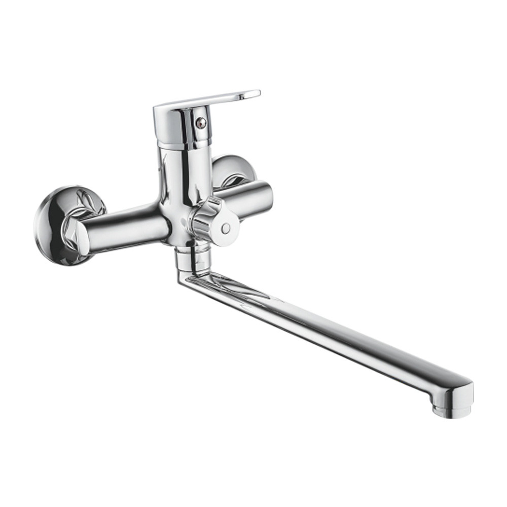 Смеситель s37 Ø35 для ванны излив прямой 350мм дивертор встроенный картриджный AQUATICA (9737220), фото 1