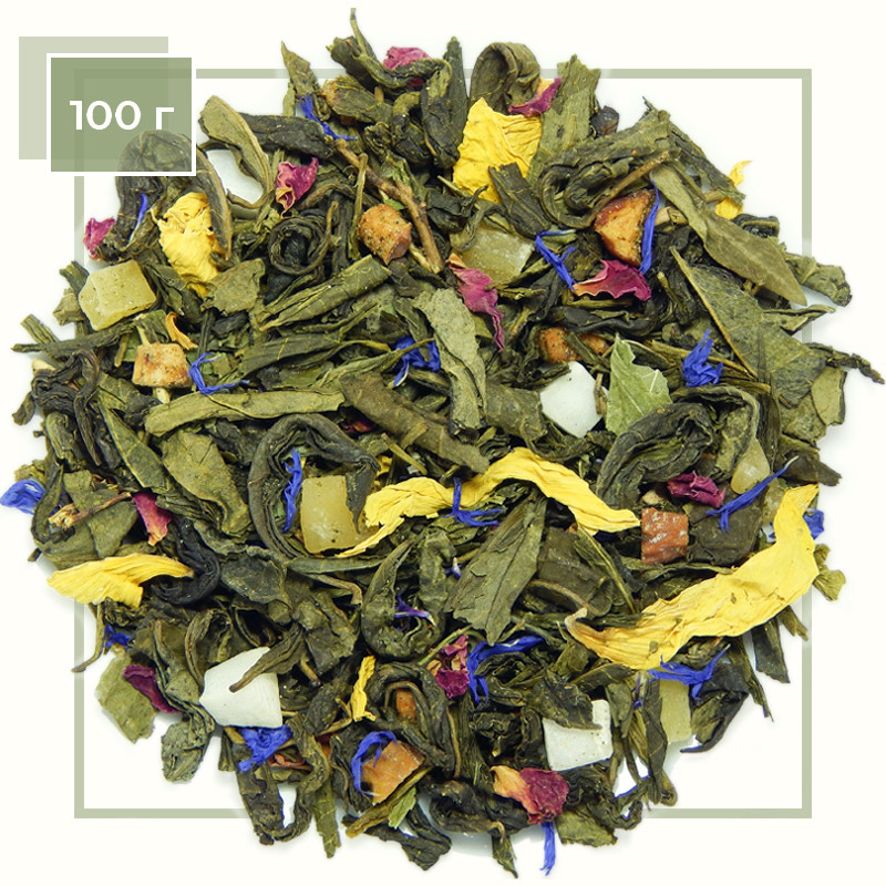 Чай зелений і білий "8 скарбів Шаоліня" 100 грамів