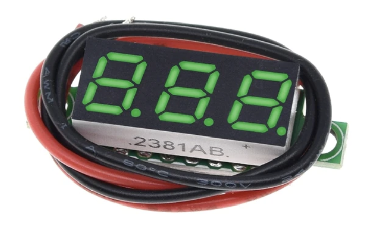 Вольтметр 0,28" 4-40В DC ЖК - зелений
