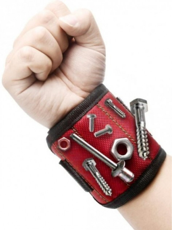 Магнитный Браслет на Руку на Липучке для Строителей — Купить Недорого ...