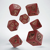 Набор кубиков Dragons Modern Dice Set Red&Gold