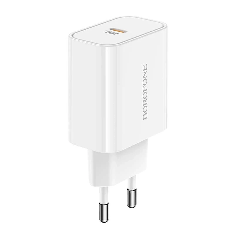 Адаптер мережевий BOROFONE BA57A Easy Speed Type-C, 20W, 3A, білий