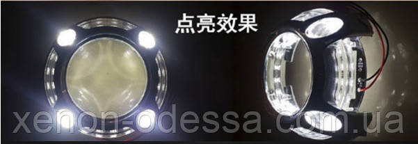 Маска для ксеноновых линз 3.0" со светодиодами CREE : Porsche Panamera LED CREE DRL - фото 4 - id-p291156614