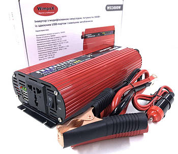 Перетворювач Power Inverter 3000W B 12v/220v/3000W/2USB (20шт/яский)