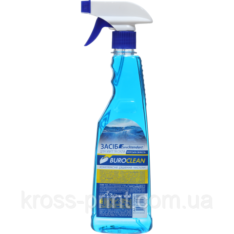 Засіб для миття скла з розпилювачем Buroclean 500 мл морська свіжість