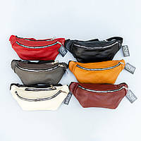 Сумка-бананка шкіряна 13×29×8