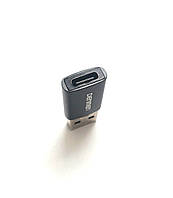 Переходник USB to Type-C Denmen DU13. Адаптер ЮСБ на Тайп С