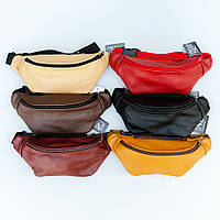 Сумка-бананка шкіряна 13×29×8