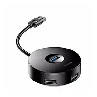 USB-хаб Baseus Round Box USB 3.0 - USB 3.0/3 х USB 2.0/microUSB Black (CAHUB-F01)