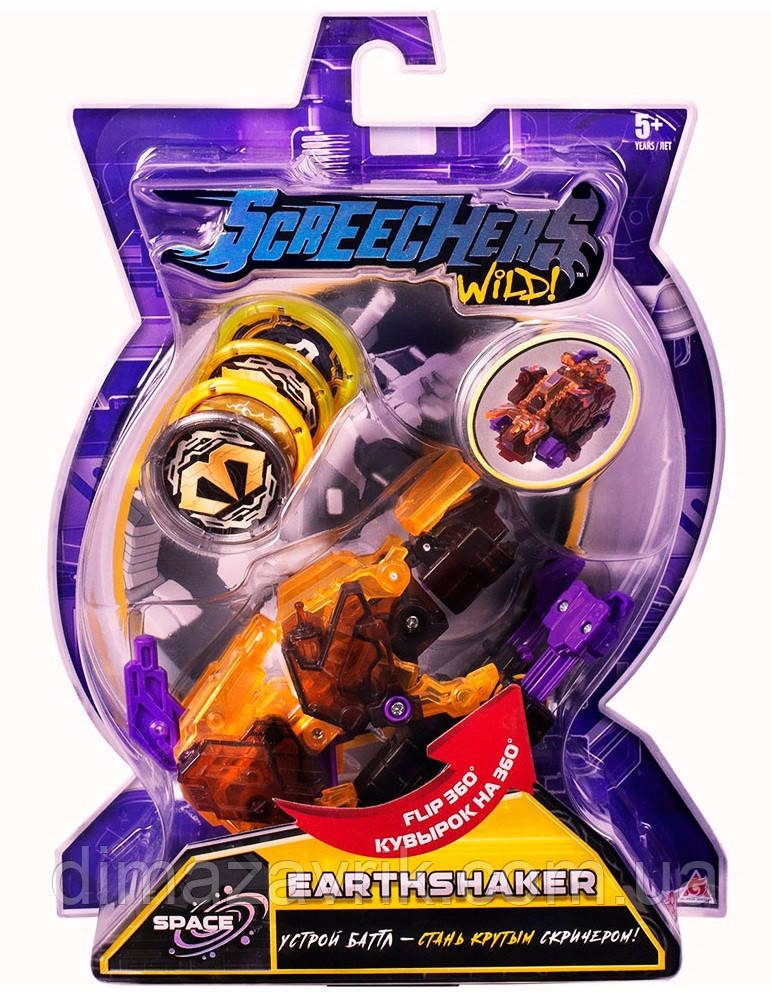 Дикі Скричери 3-й сезон Машинка трансформер Screechers Wild Original S3 L4 Ітшейкер EarthShaker Буйвол, фото 1