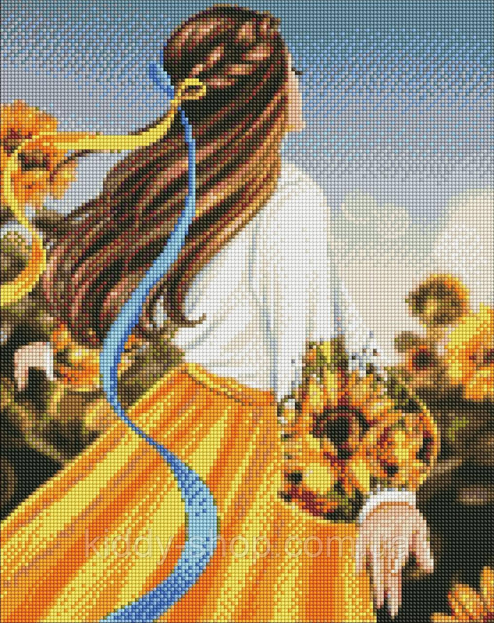 Алмазна вишивка "Моя квітуча Україна ©krizhanskaya", 40*50 см (Ідейка), фото 1