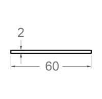 Полоса алюминиевая 60x2 без покрытия