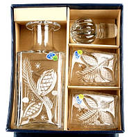 Хрустальный набор для виски Неман штоф и стаканы 6280-1000-166 (3 пр)