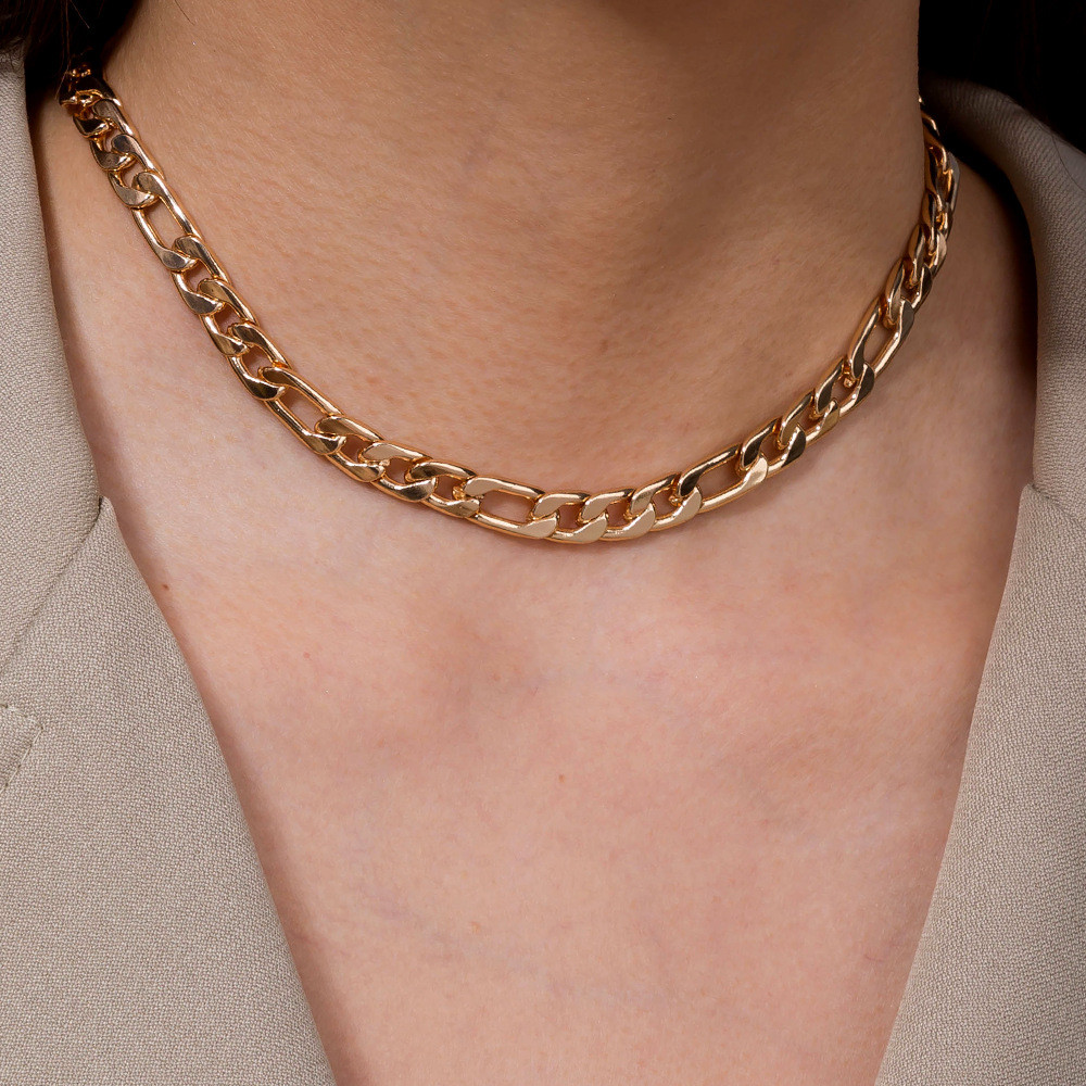 Цепь на Шею / Массивная / Колье / Подвеска / Чокер / Золотистая / FS ...