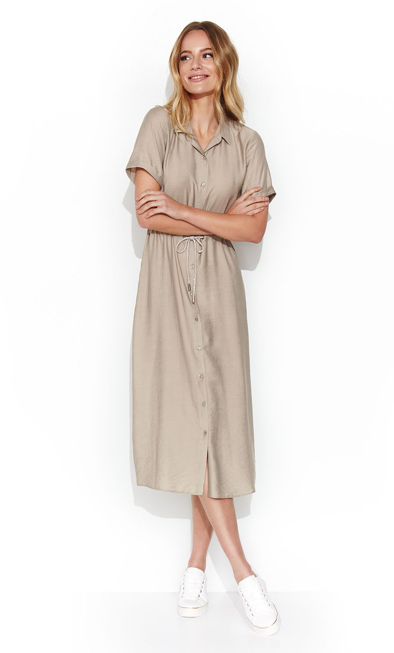 Плаття літнє Gaida Zaps бежевого кольору, колекція весна-літо